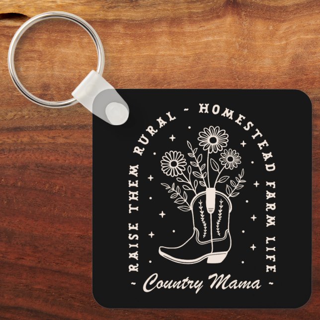 Llavero Mamá del campo levanta a los niños de las zonas ru (Anverso)