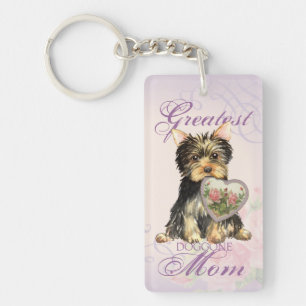 Llavero Mamá del corazón de Yorkie