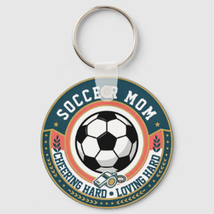 Llavero Mamá del Fútbol Animando con Amor