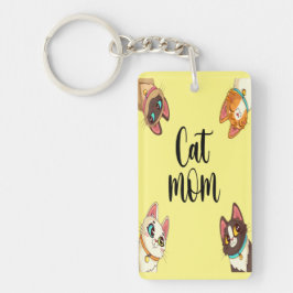 Llavero Mamá del gato Amarillo
