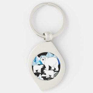 Llavero Mamá Del Oso Polar Y Cubos