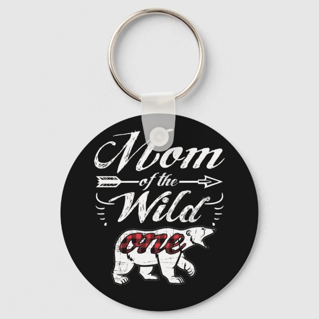 Llavero Mamá Del Salvaje Aroma De Un Oso Primer Cumpleaños (Anverso)