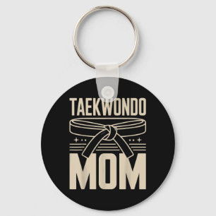 Llavero Mamá divertida de taekwondo