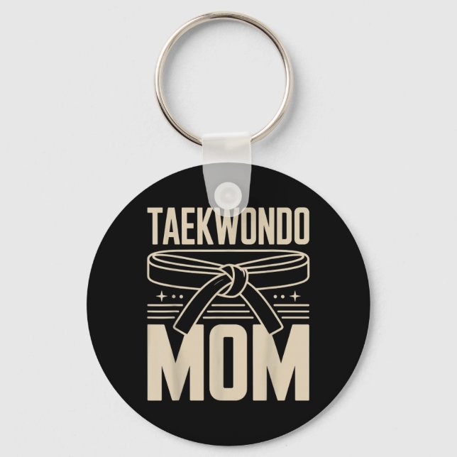 Llavero Mamá divertida de taekwondo (Anverso)