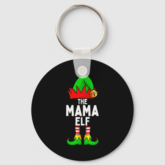 Llavero Mama Elf Matching Family Christmas Women  (Anverso)