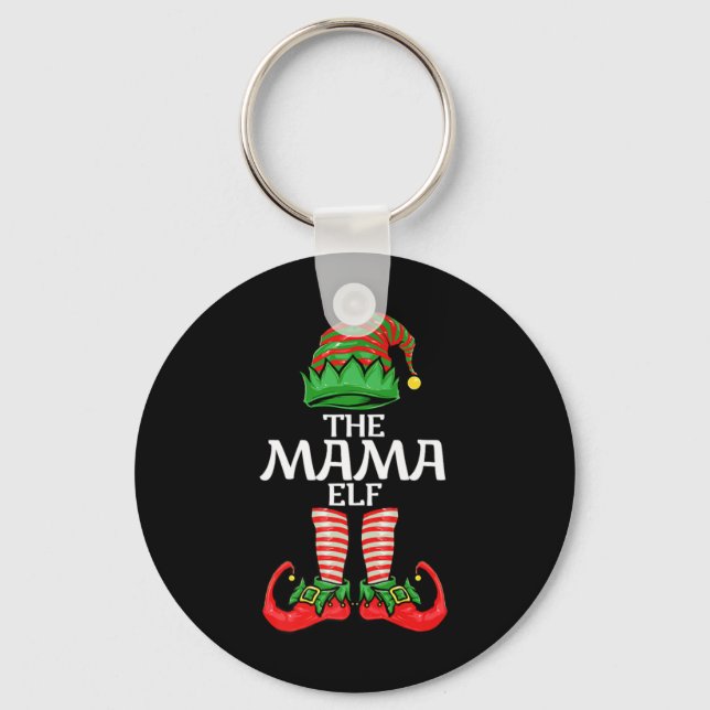 Llavero Mama Elf Mother Christmas Family Matching Group Pr (Anverso)