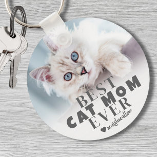 Llavero Mamá Gata Foto de Mascota Personalizada