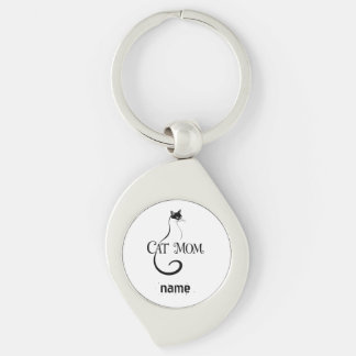 Llavero Mamá Gata ,Tipografía Minimalista Elegante de Gato