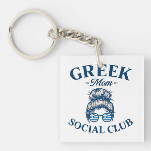 Llavero Mamá griega club social trendy mamá griega