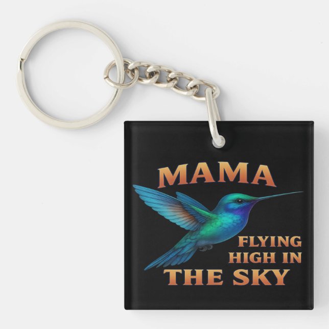 Llavero Mama Hummingbird - Volando alto en Sky Edition (Frente)