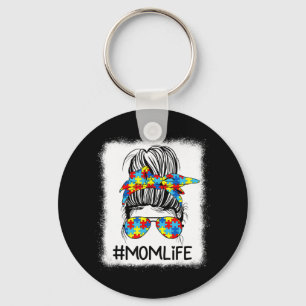 Llavero Mamá la conciencia del autismo de vida desordenada