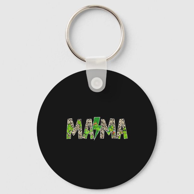 Llavero Mama Leopard Retro Mom Nanny Grandma Mother's Day  (Anverso)