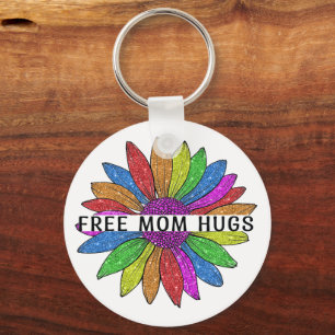 Llavero Mamá libre abraza a LGBTQIA+ Apoyo al Orgullo