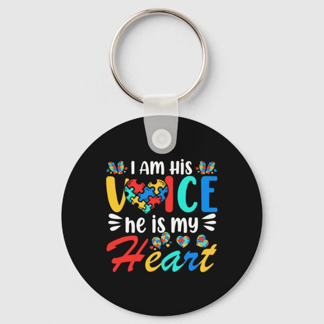 Llavero Mamá mamá Autismo Autista Conciencia Mes Hijo de n (Anverso)