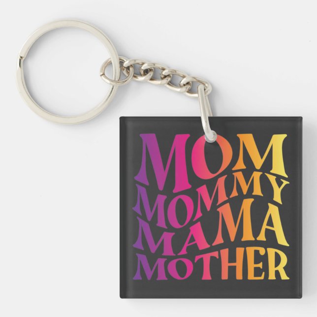 Llavero mamá mamá madre madre (Frente)