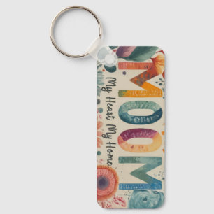 Llavero Mamá: Mi corazón, mi hogar