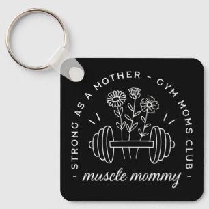 Llavero Mamá musculosa gimnasio mamá fuerte madre divertid