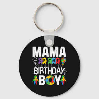 Llavero Mama Of The Birthday Boy Autism Mom 