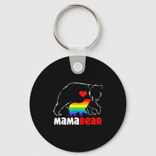 Llavero Mama osa orgullosa bandera arcoíris lgbt orgullo