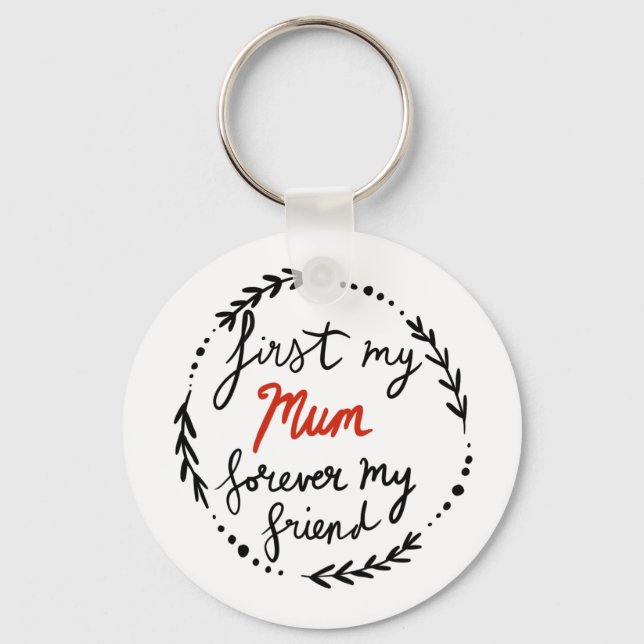 Llavero Mamá, para siempre mi amigo, (Anverso)