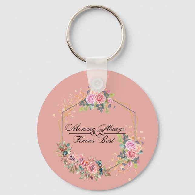 Llavero Mamá siempre sabe lo mejor (Anverso)