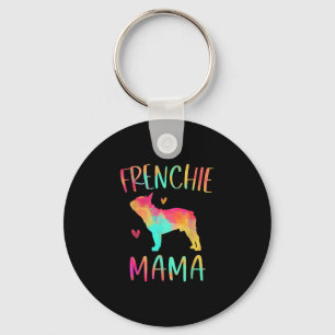 Llavero Mama Tie Dye Bulldog francés Perro Mamá