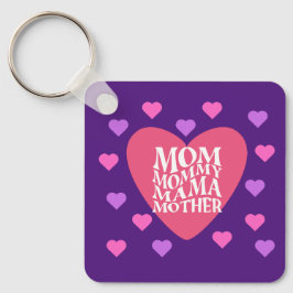 Llavero Mamá tiene muchos nombres Metalizado Square Keycha