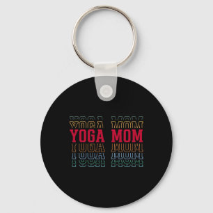 Llavero Mamá Yoga Texto Divertido en Capas Entrenadora Mad