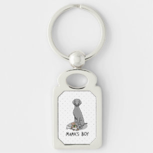 Llavero Mama's Boy Weimaraner (gris 1) juguetes mamá perro