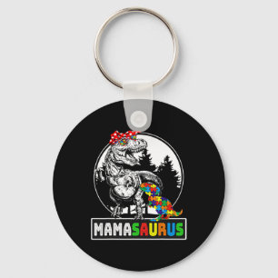 Llavero Mamasaurus T Rex Dinosaur Mama Saurus Autism Aware