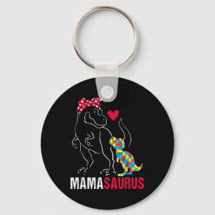 Llavero Mamasaurus T Rex Dinosaur Mama Saurus Autism Aware