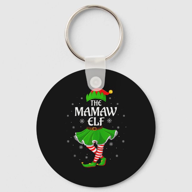 Llavero Mamaw Elf Christmas Family Girls Women Elf Squad X (Anverso)