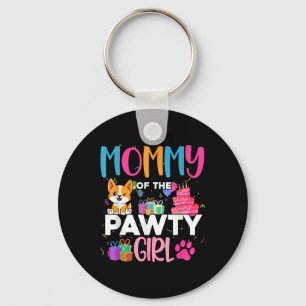 Llavero Mami Of The Pawty Chica Corgi Dog Family Cumpleaño