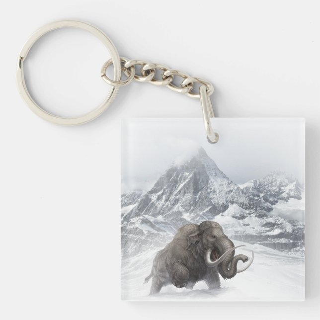 Llavero Mamut lúgubre Edad de hielo animal prehistórico (Frente)