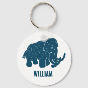 Llavero Mamut lúgubre Personalizado azul personalizado