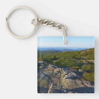 Llavero Mañana en la cima de Cadillac Mountain en Acadia