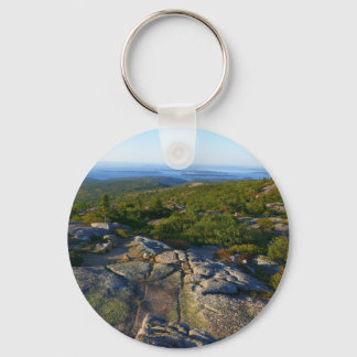 Llavero Mañana en la cima de Cadillac Mountain en Acadia