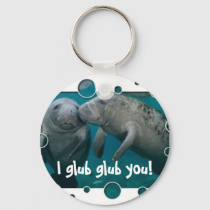 Llavero Manatee Love El día de San Valentín