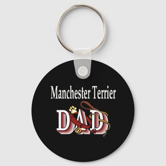 Llavero Manchester terrier dad dad dad papá Keychain (Anverso)