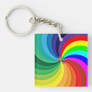 Llavero Mandala-46556 de color arcoiris