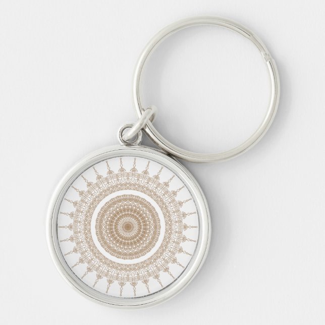 Llavero Mandala Bohemian White (Frente)