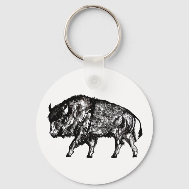 Llavero Mandala Buffalo (Anverso)