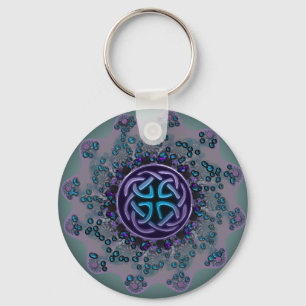 Llavero Mandala céltica Jeweled del fractal