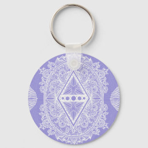 Llavero Mandala de Diamante Celeste