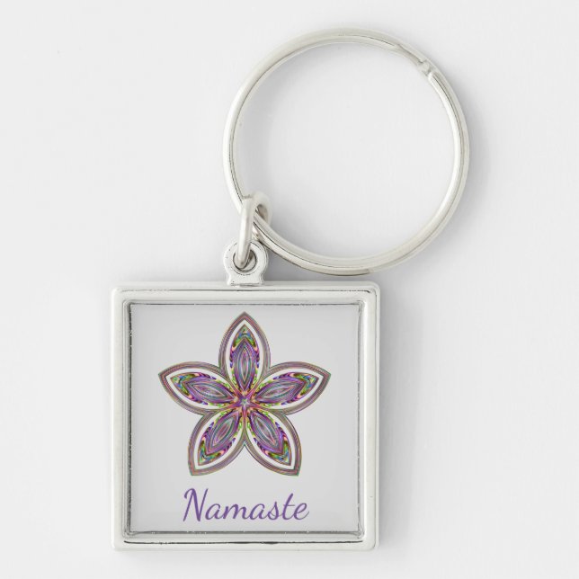 Llavero Mandala de la flor de Namaste (Frente)