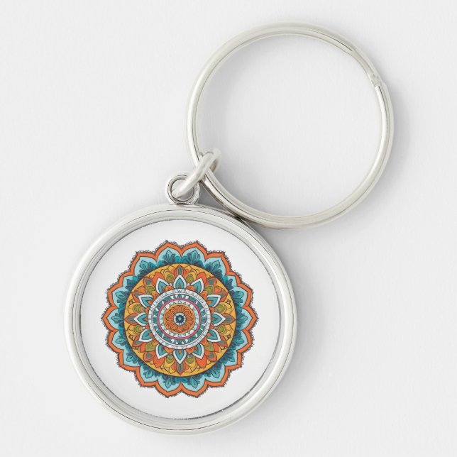 Llavero mandala de varios colores (Frente)