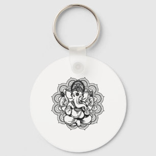 Llavero Mandala de Yoga Elefante Ganesha Tril Adornos Chak