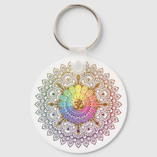 Llavero Mandala del arco iris de OM
