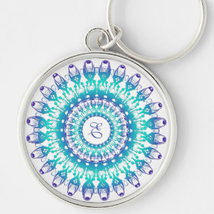 Llavero Mandala étnica de la turquesa