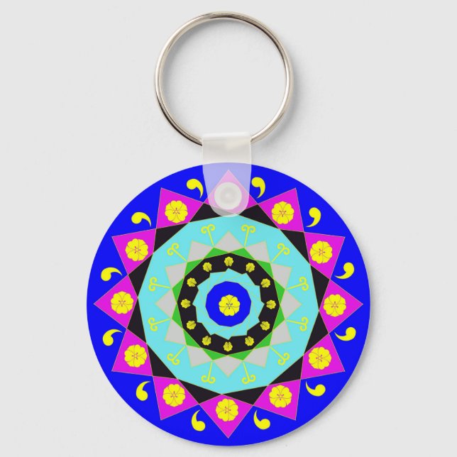 Llavero Mandala: Keychain decorativo (Anverso)